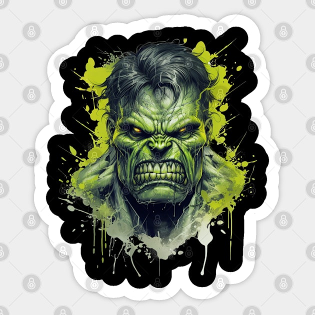 Unleash the Hulk Sticker by Arttdome Designs